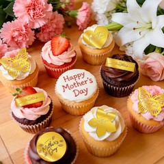 20pcs Mother’s Day Acrylic Cupcake Toppers Cake Disc, Mothers Day Cake Picks,…