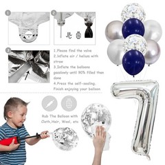 70th Birthday Decorations for Men Women, Black Silver White Birthday Balloons…