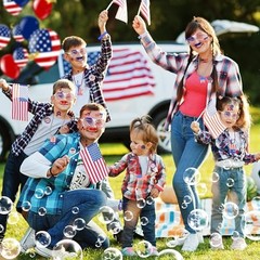 Palonu 146Pcs Patriotic Accessories Including Glasses Necklaces Silicone