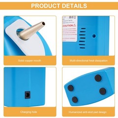 Consfly Electric Balloon Inflator Rechargeable Balloon Pump Long Balloon Air