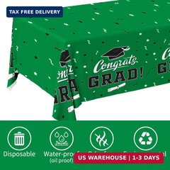 Gatherfun Graduation Party Decorations, Gongrats Grad Tablecover for Graduation
