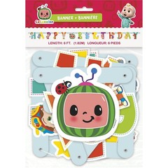 Cocomelon Happy Birthday Banner Large Jointed Letter Party Supplies Decorations