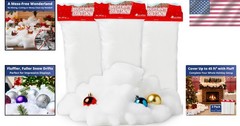 Eucatus 3 Pack Cotton-Like Snow Fluff – Safe, Reusable, and Mess-Free Decoration