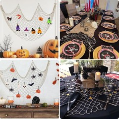 80×40 Inch Fishing Net Decor, 3mm Beige Natural Cotton Large Decorative Fish