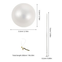 1set White Fake Hanging Strand Chain – 2.2 Inch Giant Round Ball