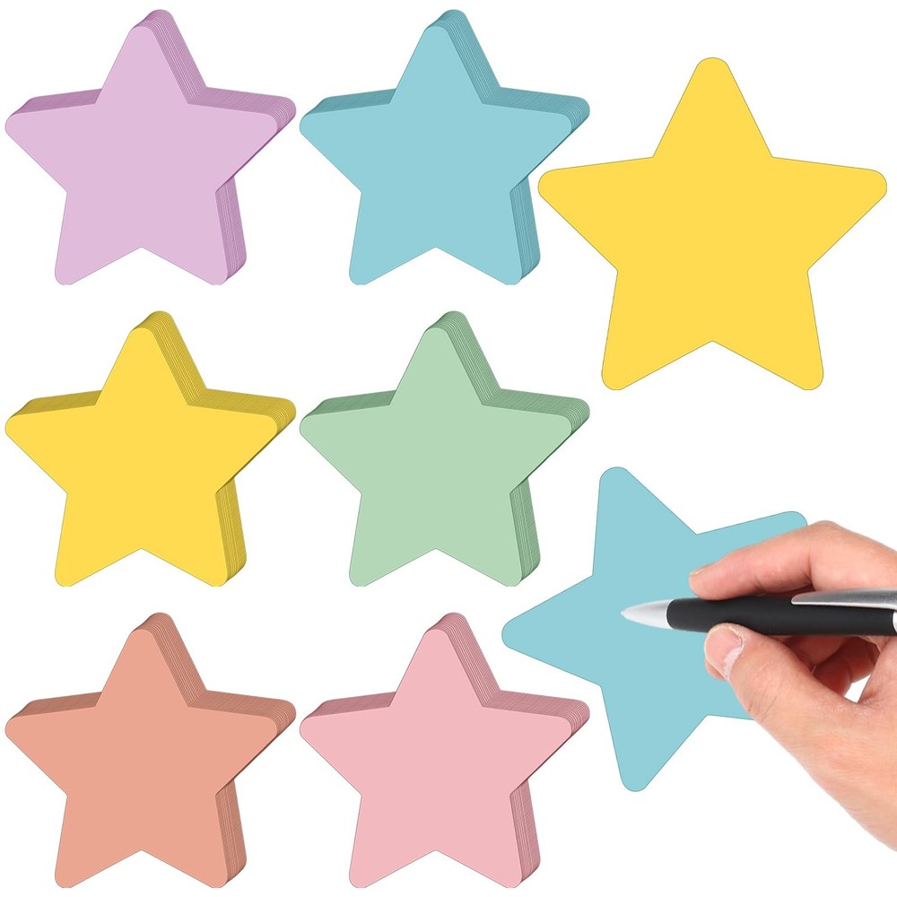 360 PCS Pastel Star Cutouts Paper Bulletin Board 3.5 Inch Star Shaped Craft