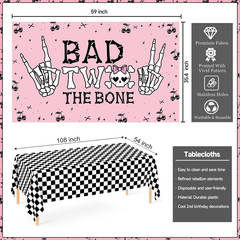Bad Two the Bone Birthday Decorations, Rock and Roll Music Themed 2Nd Birthday P