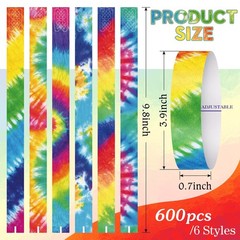 TaoBary 600 Pcs Paper Wristbands Wrist Bands Bulk Neon Party Paper Bracelets …