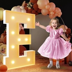 3FT Block Marquee Letter E, Marquee Light Up Letters for Birthday Baby Shower…