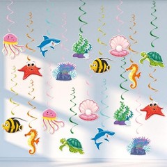 Under The Sea Party Decorations, Kaluofan 36 Pcs Ocean Themed Party Multi Color