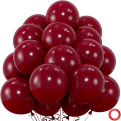 50Pcs Burgundy Balloons, 12Inch Matte Burgundy Red Balloon for Valentine’S Day A