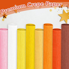 Crepe Paper Streamers 8 Rolls, 10 X 98Inch 8 Pumpkin Colors Crepe Paper Sheets f