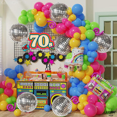 6pc 22″ Big Silver Disco Ball Balloons|Disco Party Decor,4D Sphere Disco Balloon