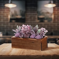 Solsew Assorted Artificial Succulent 7.87 x 3.94 x 2.76 inches, Purple
