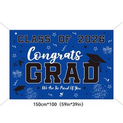 Graduation Decorations 2026 Blue Set, Congrats 60 inches x 40 inches,