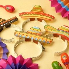 24 Pcs Cinco De Mayo Sombrero Headbands for Mexican Themed Fiesta Party Party