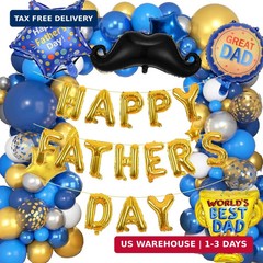 Fathers Day Decorations Balloons kit with 143pcs Father’s Day Balloon Arch Happy