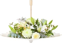 DIY Handcrafted Paper Umbrella Decor for Party Wedding Kids Art 12 Inch White