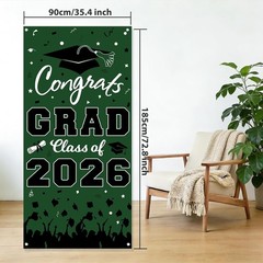 2026 Graduation Decorations, Congrats Grad Class of 2026 Door Cover-73x36Inch…