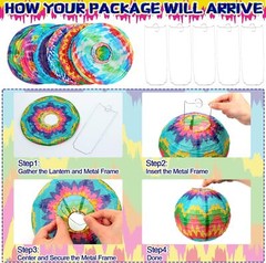 Panelee 12 Pcs 60s 70s Hippie Groovy Party Hanging Paper as the picture shows