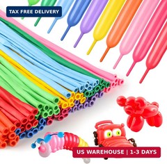 100Pcs 260 Balloons Rainbow Long Balloons for Balloon Garland Thicke
