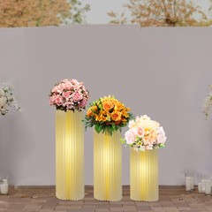 3PCS Foldable Cardboard Centerpiece Column Flower Stand Wedding Party Decoration