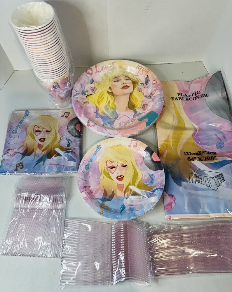 Taylor Swift Birthday Party Supplies for 24 Guests, 169pc.-Pink