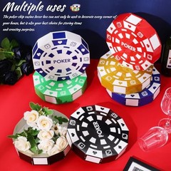 Pcs Casino Theme Party Decorations 9 Inch Large Poker Chip Favor Boxes Jumbo 6