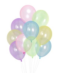 AnnoDeel 100pcs Crystal Pastel Clear Balloon, 12 inch Colorful Thick Transpar…