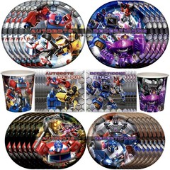 Transformers Party Supplies Set for 32 Guests – Birthday Dinnerware Plates, Napk