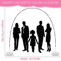 Balloon Arch Kit and Balloon Pump, 9Ft Tall & 10Ft Wide Adjustable Balloon Ar…