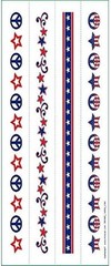 amscan Tattoo Party Bracelet, 8 Ct.,Multi Color,4″ x 9″