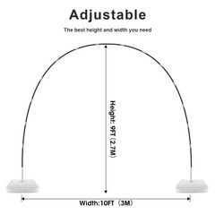 Chamvis Balloon Arch Kit 9Ft Height 10Ft Width Adjustable Balloon Arch Stand