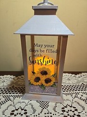 Sunflower LED Lantern Candle Light May Your Days Be Filled With Sunshine Gift