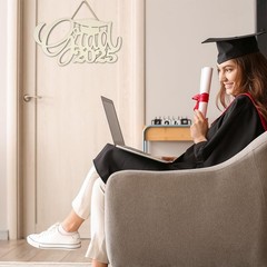 2026 Graduation Decor Wood Cutout Grad Wooden Sign Photo Booth Prop Class