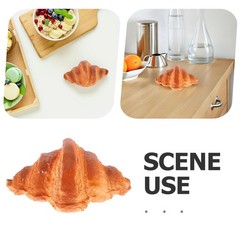 Artificial Fake Croissant Bread Model PU Realistic Mini Prop Bakery Decor
