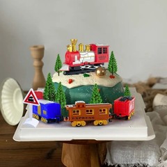 21PCS Train Cake Decorations & Toppers – Birthday Party Supplies, Mini Train Toy