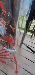 Halloween Gore Dripping Blood On Door Decoration Spooky Scene Setter Spirit