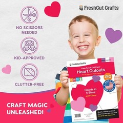 Heart Paper Cutouts – 240 Multi-Size Card Stock Hearts for Creative Crafting