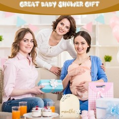 Baby Monthly Milestone Cards with Hello World Newborn Sign, Daisy Baby…
