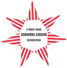 Pennant Banners, Reusable Polyester Cloth Flags for Red & White Striped