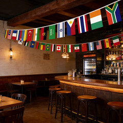 VELIFFCO 50 Different Countries Flags String 1 Pack, 50