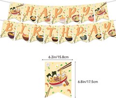 Ramen Party Decorations Japanese Noodles Birthday Decorations Includes Happy …