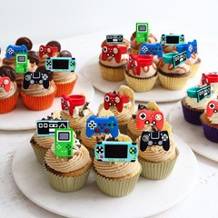 LcingTify Video Game cupcake rings 24 pcs