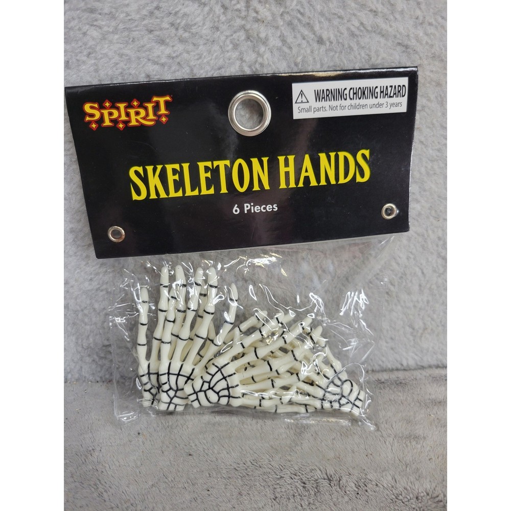 Spirit Halloween Skeleton Hands 6 Pieces Halloween Decoration Prop