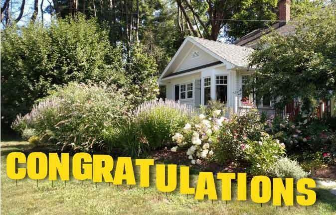 Congratulations- Yard Letters with 20 Short Stakes – FREE SHIPPING