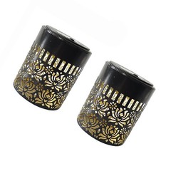 Black Iron Solar Mandala Light for Patio For Garden Wall Fence Outdoor Use