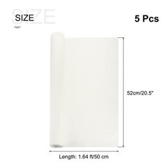 Crepe Paper Roll 1.6ft Long 20.5 Inch Wide for Wedding Decor,Silver White 5pcs