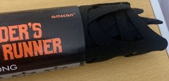 AMSCAN BLACK FELT SPIDER’S WEB TABLE RUNNER 120 CM LONG HALLOWEEN PARTY FUN BNIB
