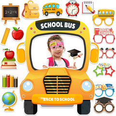 19Pieces Back to School Photo Props Welcome Back to School Decorations School Bu